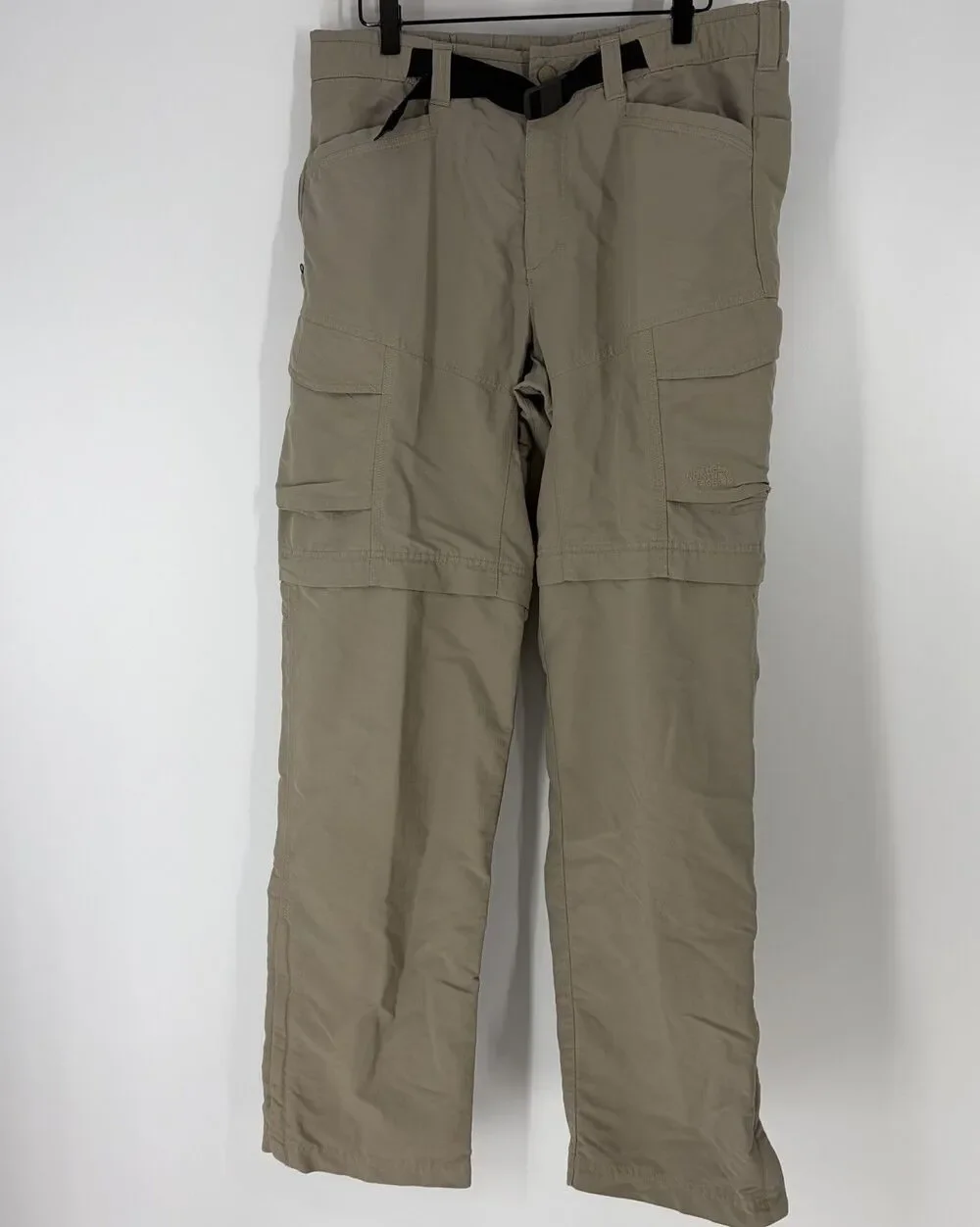 The North Face Pants Medium Mens Khaki Convertible Zip Off Cargo Nylon Outdoor